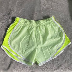 Nike Dri-Fit Brief Lined Running Shorts Size Medium Neon Yellow